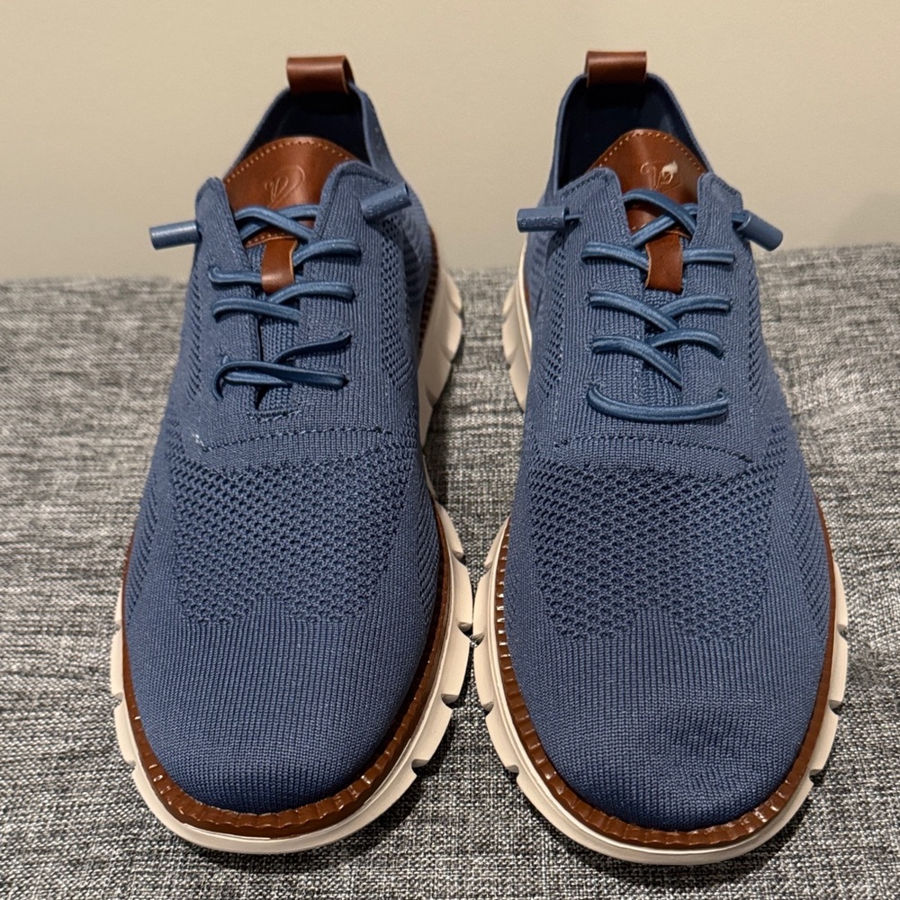 Men's Stylish Blue Knit Sneakers
